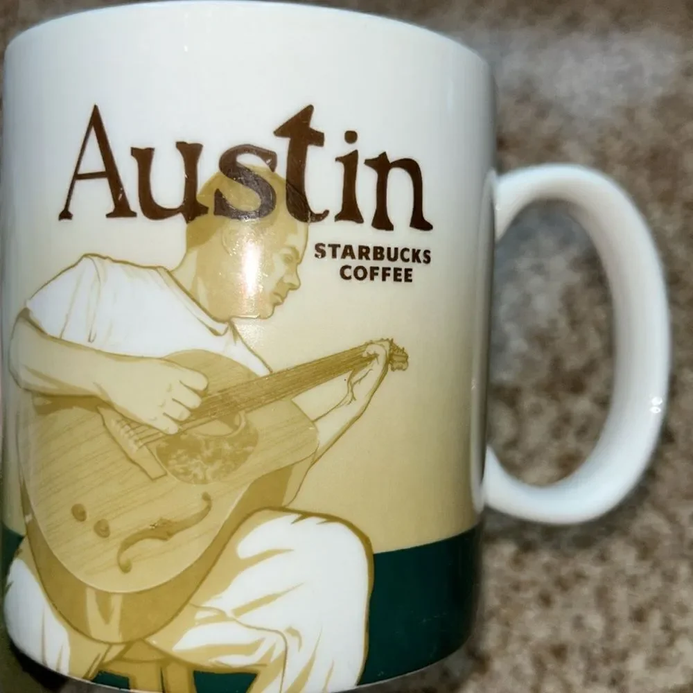 ☕️ Guitar🎸town Austin 2011 LtdEd. Star⭐️bucks Collector Series 16 oz ☕️